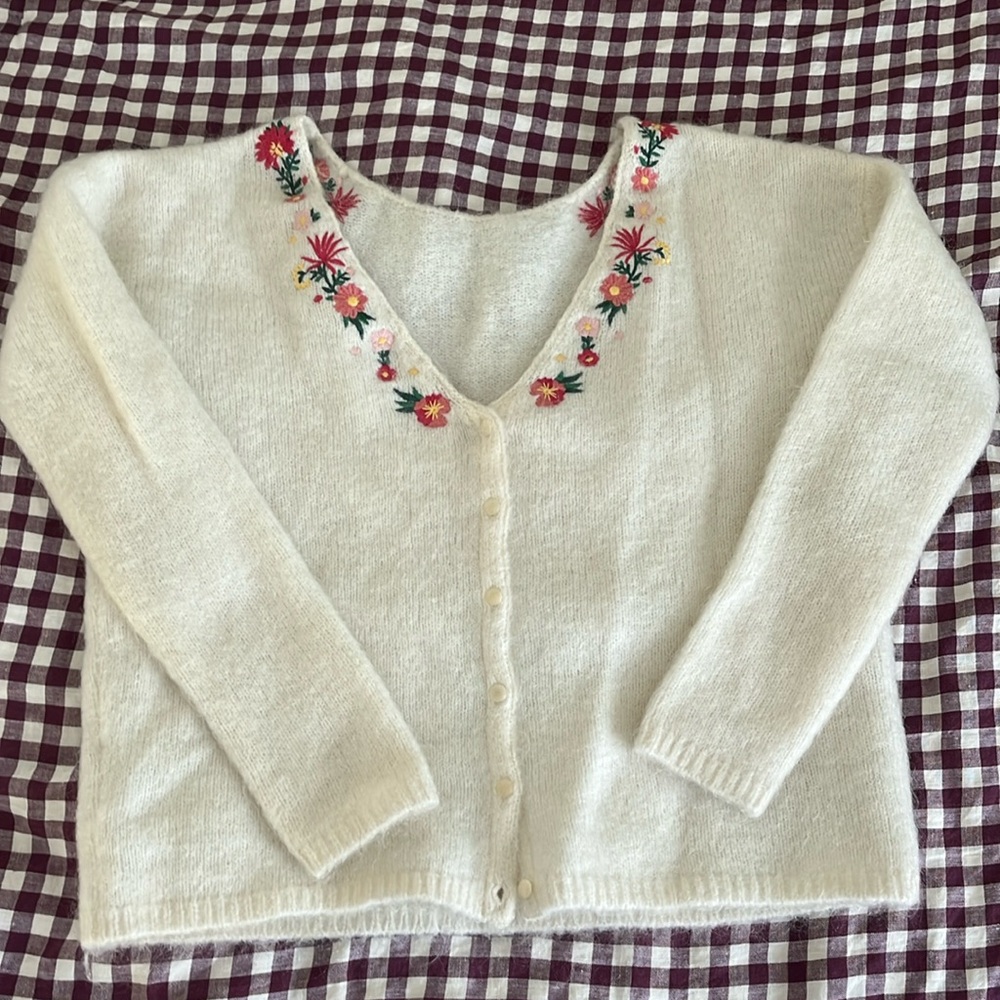 Sézane embroidered knit
